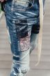 Bandana Silk and cotton patch jeans 