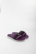 H8 Casino monogram purple single strap sandals