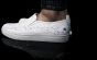 #Diamond White Leather Slip-On 001