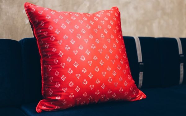 H8 Monogram Cushion Red Color